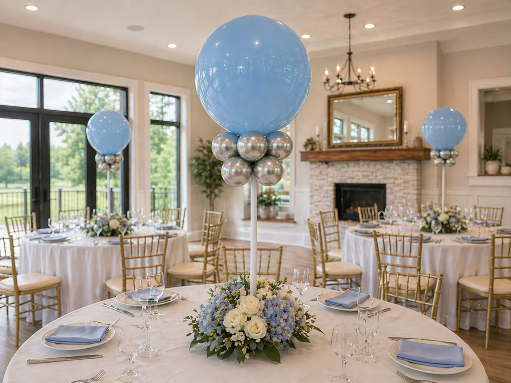 Flower Base Balloon Centerpiece (Set Of Two)