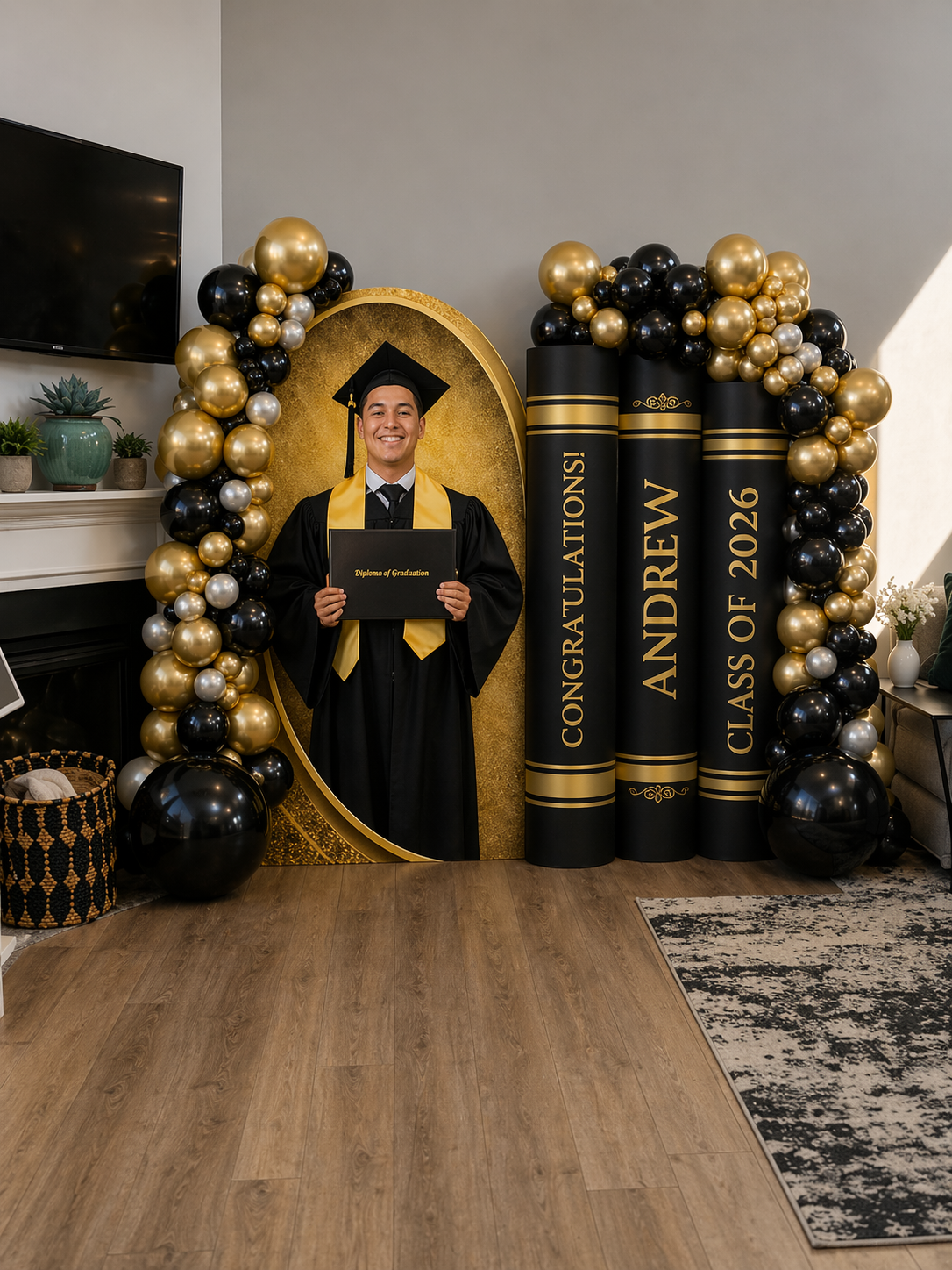 Focal Point Photo Wall with Balloon Garland