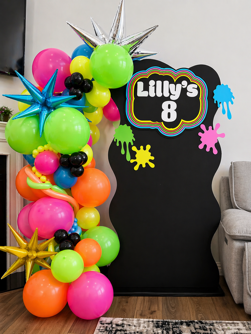 Custom Backdrop Wall with Balloon Garland (8ft x6ft)